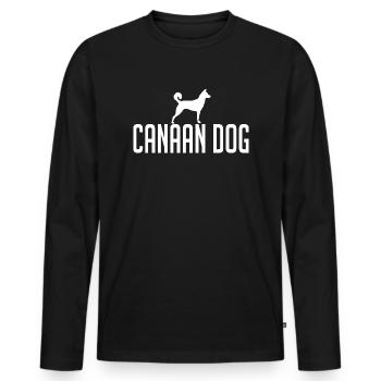CANAAN DOG Dog Breed Dog Dogs Wilsigns - Men's Premium Organic Long Sleeve Shirt - black - Front - Nico (187cm)
