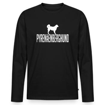 Pyrenäenberghund Hunderasse Hunde Wilsigns - Männer Premium Bio Langarmshirt - Schwarz - Vorne - Nico (187cm)