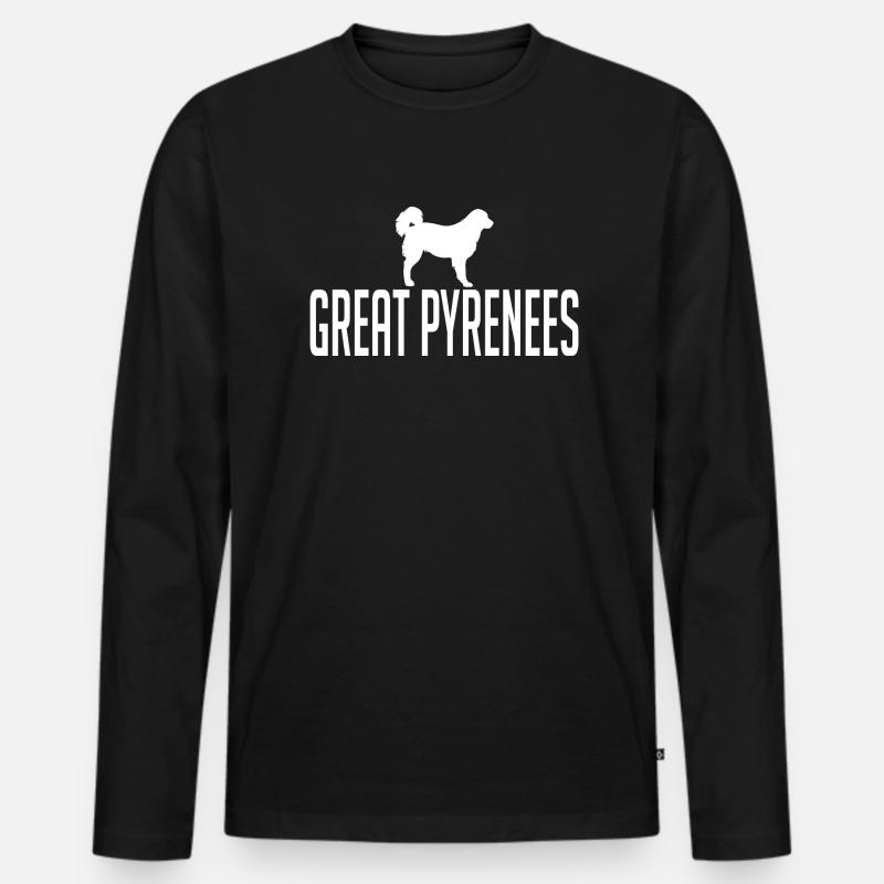 Great Pyrenees Hunderasse Hunde Wilsigns - Männer Premium Bio Langarmshirt - Schwarz
