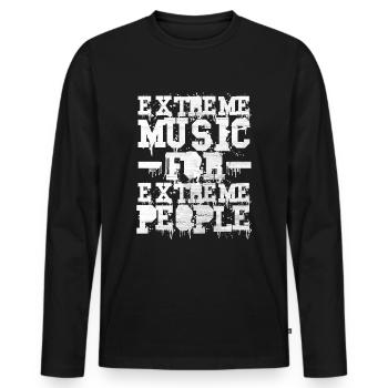 Musique extrême pour les personnes extrêmes - T-shirt manches longues Premium bio Homme - noir - Devant - Nico (187cm)
