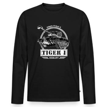 Military Leopard Tank Soldier Tiger Panther - Men's Premium Organic Long Sleeve Shirt - black - Front - Nico (187cm)