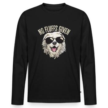 Grand chien pyrénéen Pas de charpie donnée Pyrénées - T-shirt manches longues Premium bio Homme - noir - Devant - Nico (187cm)