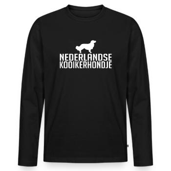 Nederlandse Kooikerhondje race de chien Wilsigns - T-shirt manches longues Premium bio Homme - noir - Devant - Nico (187cm)