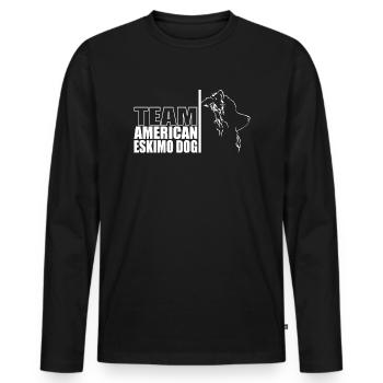 TEAM American Eskimo Dog Hunde Hund Wilsigns - Männer Premium Bio Langarmshirt - Schwarz - Vorne - Nico (187cm)