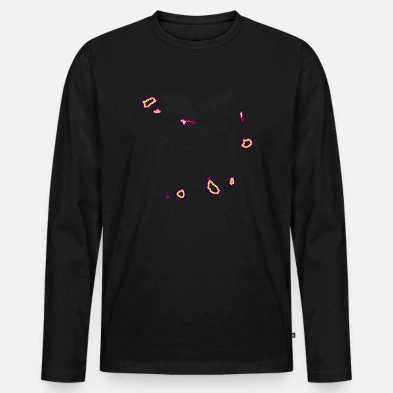 Kap Verde - Männer Premium Bio Langarmshirt - Schwarz