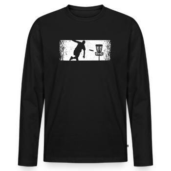 Disc Golf Players Disc Golf Disc Golf Players - T-shirt manches longues Premium bio Homme - noir - Devant - Nico (187cm)