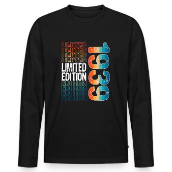 Edition limitée depuis 1939 Anniversaire Millésime 1939 - T-shirt manches longues Premium bio Homme - noir - Devant - Nico (187cm)