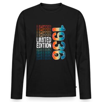 Edition limitée depuis 1936 Anniversaire Millésime 1936 - T-shirt manches longues Premium bio Homme - noir - Devant - Nico (187cm)