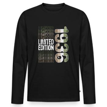 Edition limitée depuis 1936 Anniversaire Millésime 1936 - T-shirt manches longues Premium bio Homme - noir - Devant - Nico (187cm)