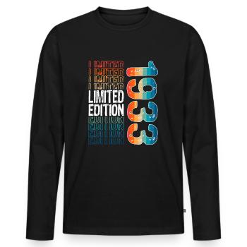 Edition limitée depuis 1933 Anniversaire Millésime 1933 - T-shirt manches longues Premium bio Homme - noir - Devant - Nico (187cm)