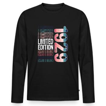 Edition limitée depuis 1929 Anniversaire Millésime 1929 - T-shirt manches longues Premium bio Homme - noir - Devant - Nico (187cm)