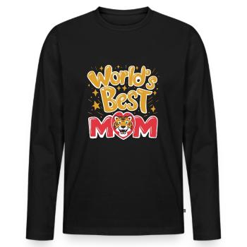 Best Mom Forever - Cadeau de fête des mères - T-shirt manches longues Premium bio Homme - noir - Devant - Nico (187cm)