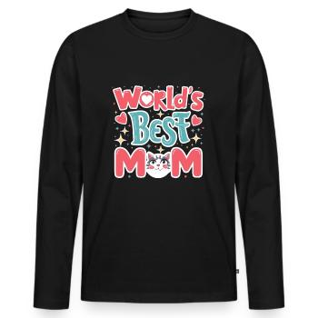 Best Mom Forever - Cadeau de fête des mères - T-shirt manches longues Premium bio Homme - noir - Devant - Nico (187cm)