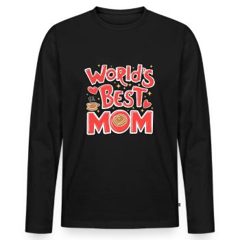 Best Mom Forever - Cadeau de fête des mères - T-shirt manches longues Premium bio Homme - noir - Devant - Nico (187cm)