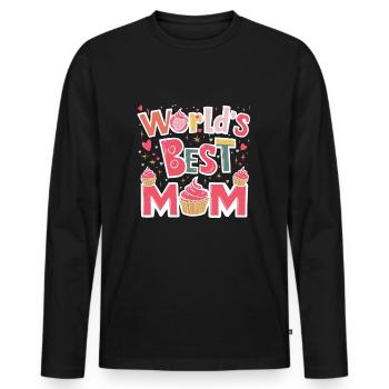 Best Mom Forever - Cadeau de fête des mères - T-shirt manches longues Premium bio Homme - noir - Devant - Nico (187cm)