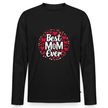 Best Mom Forever - Cadeau de fête des mères - T-shirt manches longues Premium bio Homme - noir - Devant - Nico (187cm)