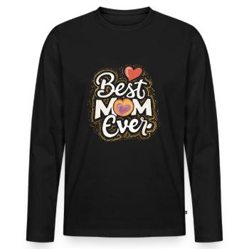 Best Mom Forever - Cadeau de fête des mères - T-shirt manches longues Premium bio Homme - noir - Devant - Nico (187cm)