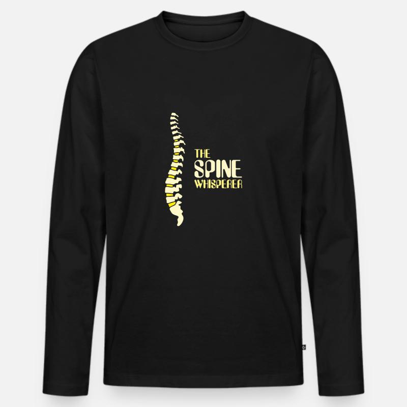 Spine Whisperer - Männer Premium Bio Langarmshirt - Schwarz