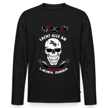 Kärnten - T-shirt manches longues Premium bio Homme - noir - Devant - Nico (187cm)