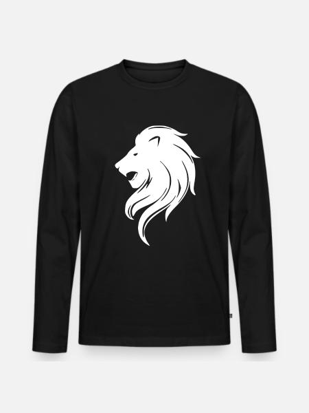 Lion - symbole - T-shirt manches longues Premium bio Homme - noir