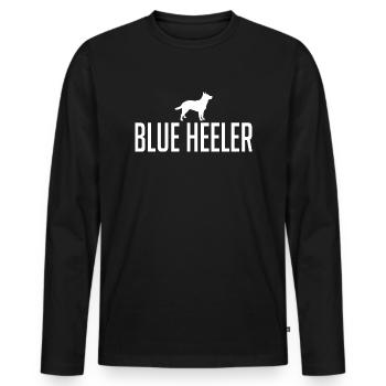 Blue Heeler Dog breed Cattle Dog Dogs Wilsigns - Men's Premium Organic Long Sleeve Shirt - black - Front - Nico (187cm)