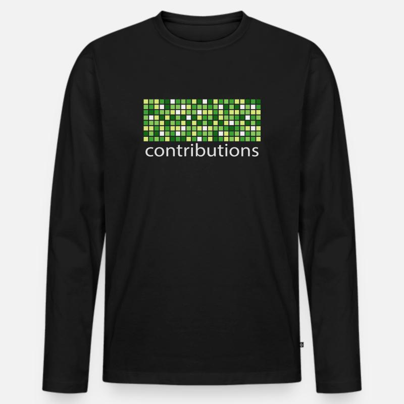 Contributions GitHub - Men's Premium Organic Long Sleeve Shirt - black