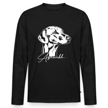 AZAWAKH Portrait Chiens Lévriers Wilsigns - T-shirt manches longues Premium bio Homme - noir - Devant - Nico (187cm)