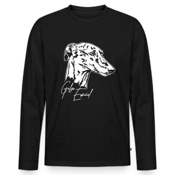 GALGO ESPANOL Portrait Greyhounds Wilsigns - Men's Premium Organic Long Sleeve Shirt - black - Front - Nico (187cm)