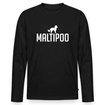 Maltipoo Race de chien Chiens Wilsigns - T-shirt manches longues Premium bio Homme - noir - Devant - Nico (187cm)