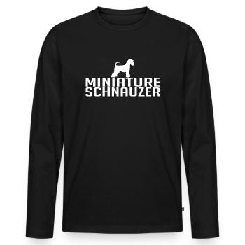 Schnauzer miniature Race de chien Chiens Wilsigns - T-shirt manches longues Premium bio Homme - noir - Devant - Nico (187cm)