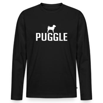 Puggle Dog breed Dogs Wilsigns - Men's Premium Organic Long Sleeve Shirt - black - Front - Nico (187cm)