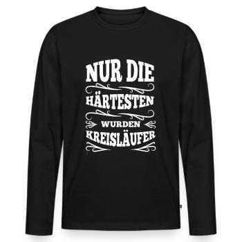 Lustiger Handball Spruch Kreisläufer - Männer Premium Bio Langarmshirt - Schwarz - Vorne - Nico (187cm)
