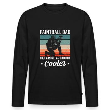 Paintball Dad Like A Regular Dad But Cooler - Men's Premium Organic Long Sleeve Shirt - black - Front - Nico (187cm)