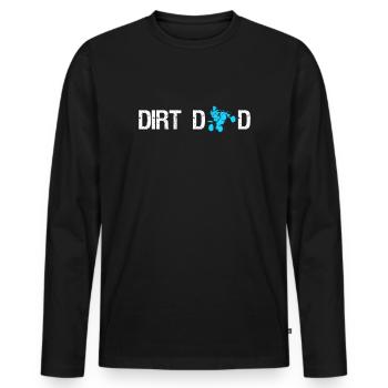 Dirt Dad Quad Driver Shirt Cadeau - T-shirt manches longues Premium bio Homme - noir - Devant - Nico (187cm)