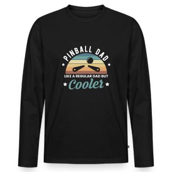 Pinball Papa comme un flipper chemise ordinaire - T-shirt manches longues Premium bio Homme - noir - Devant - Nico (187cm)