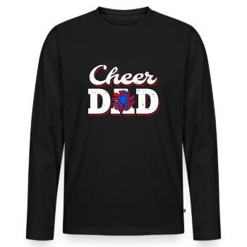 Cheer Dad Daddy Papa Father's Day Gift - Men's Premium Organic Long Sleeve Shirt - black - Front - Nico (187cm)