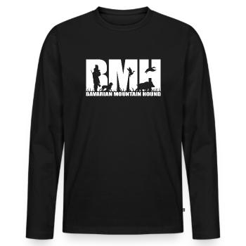BMH BAVARIAN MOUNTAIN HOUND Hunting Dogs Wilsigns - Men's Premium Organic Long Sleeve Shirt - black - Front - Nico (187cm)