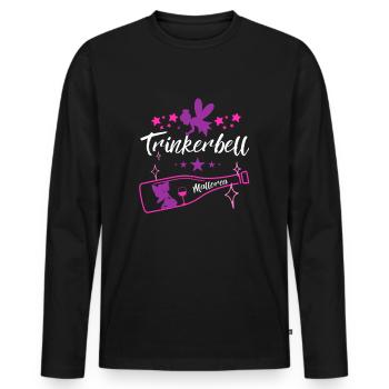 Trinkerbell Mallorca - Männer Premium Bio Langarmshirt - Schwarz - Vorne - Nico (187cm)