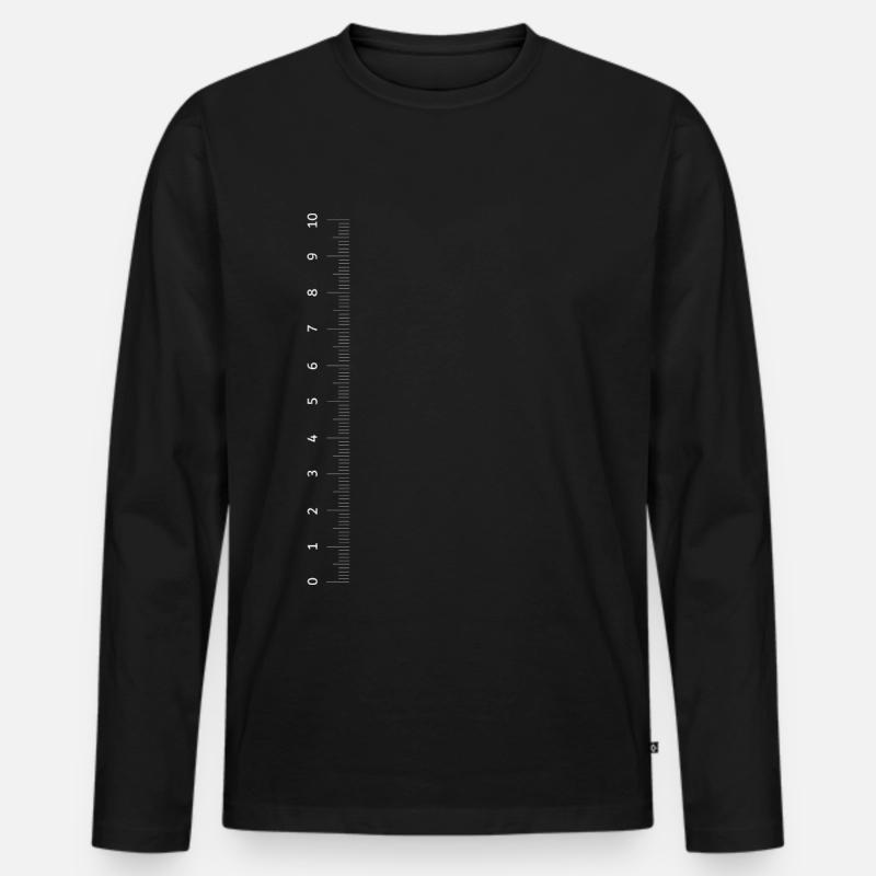Maßstab / Scale - Männer Premium Bio Langarmshirt - Schwarz
