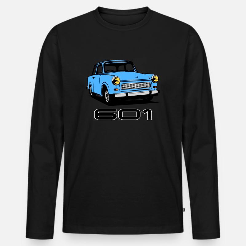 Trabant Trabi Auto - Männer Premium Bio Langarmshirt - Schwarz
