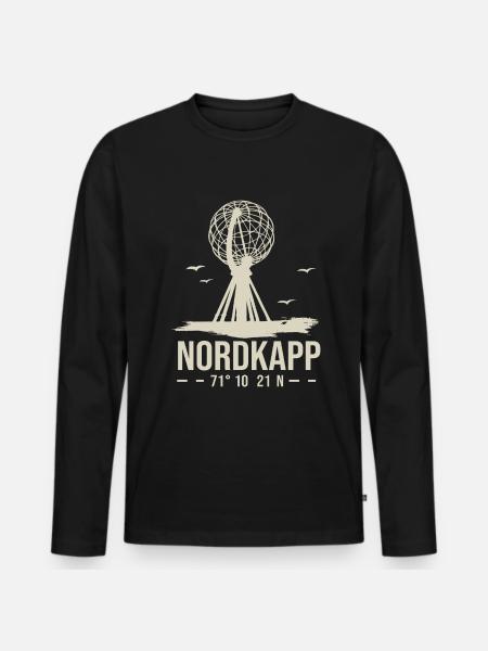 Nordkapp North Cape Nordkap Norway - Men's Premium Organic Long Sleeve Shirt - black