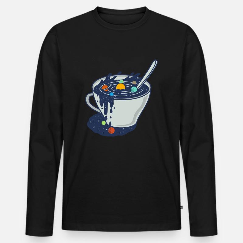 Galaxy Mug / Planeten Sonnensystem Geschenkidee - Männer Premium Bio Langarmshirt - Schwarz