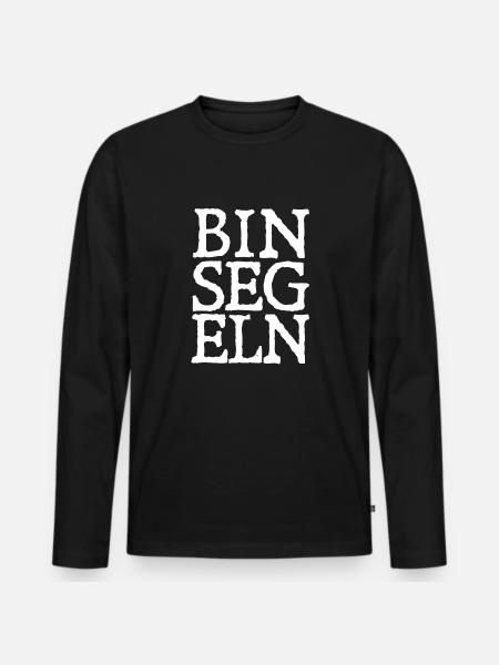 Bin segeln! - Männer Premium Bio Langarmshirt - Schwarz