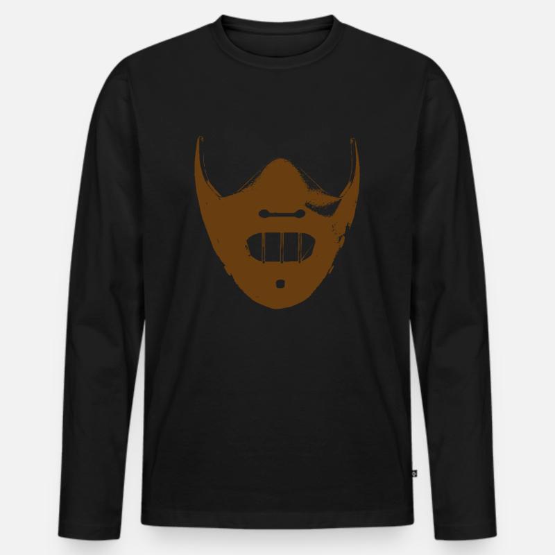 die Maske - Männer Premium Bio Langarmshirt - Schwarz