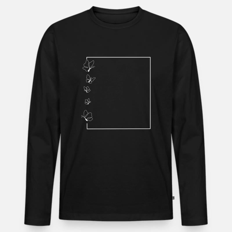 Rahmen - Männer Premium Bio Langarmshirt - Schwarz