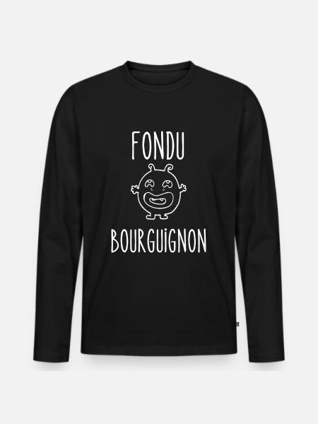 fondu bourguignon - T-shirt manches longues Premium bio Homme - noir
