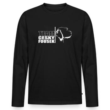 ÉQUIPE Cesky Fousek Chien Chien Wilsigns - T-shirt manches longues Premium bio Homme - noir - Devant - Nico (187cm)