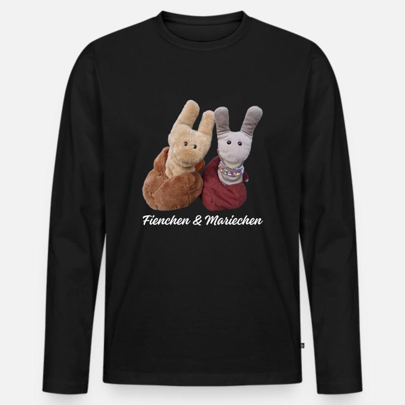 Schrift Schwarz 3 - Männer Premium Bio Langarmshirt - Schwarz