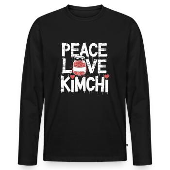 For all kimchi lovers - Men's Premium Organic Long Sleeve Shirt - black - Front - Nico (187cm)