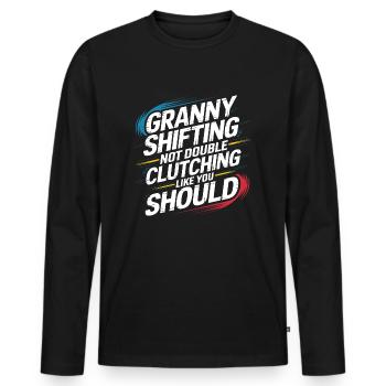 Parfait pour les fans de technologie automobile à l’ancienne - T-shirt manches longues Premium bio Homme - noir - Devant - Nico (187cm)